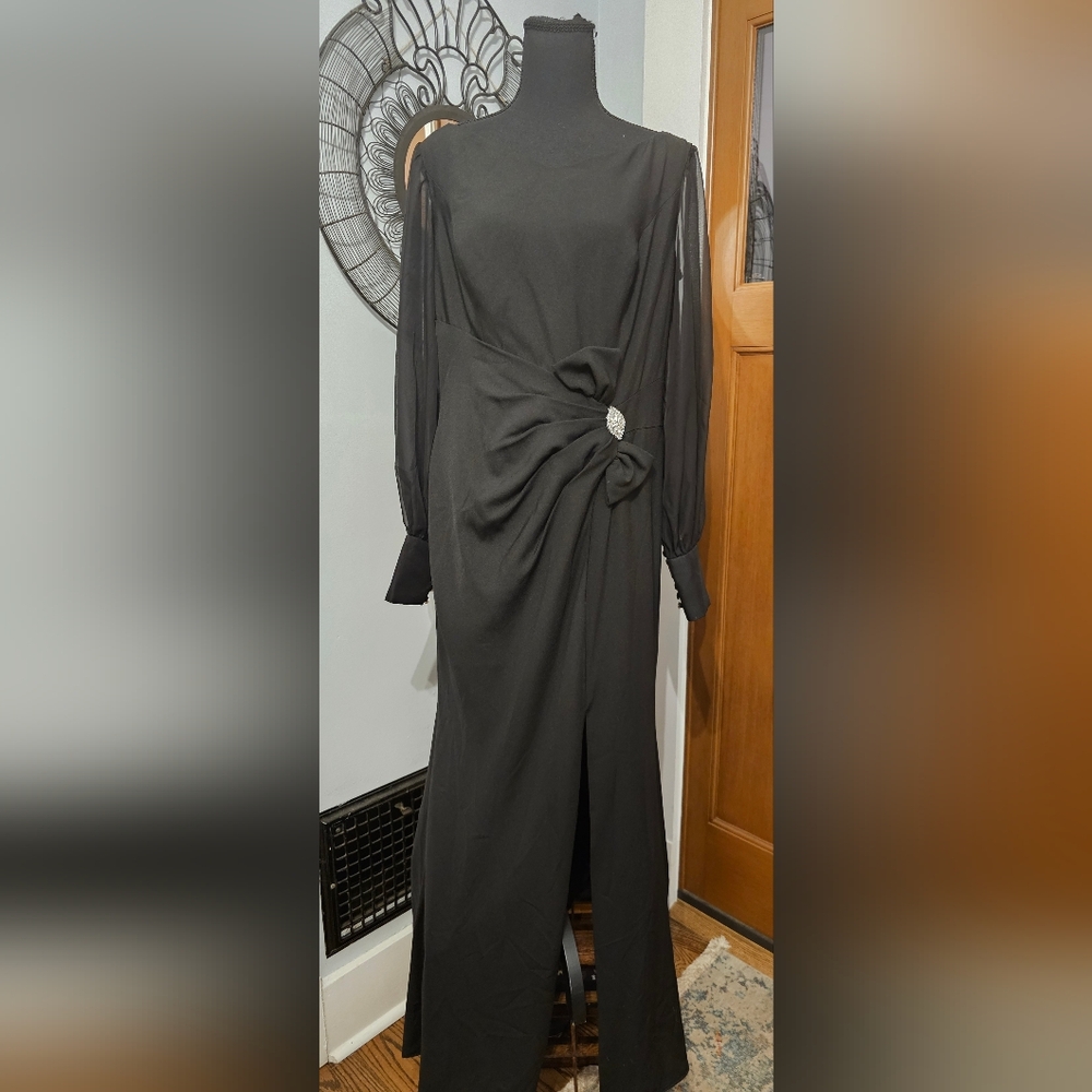 Gia Franco Elegant Black Evening Gown